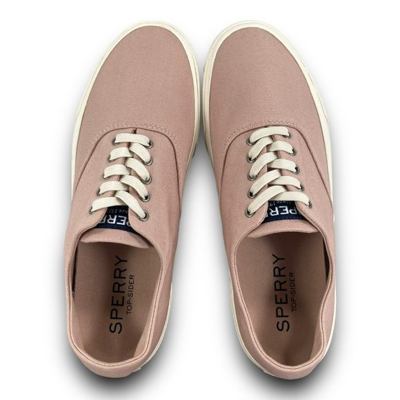 Sperry Captains CVO Sneakers STS81908 Canvas Low Top Rose Dust Pink Women 10 - Picture 7 of 9